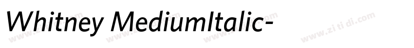 Whitney MediumItalic字体转换